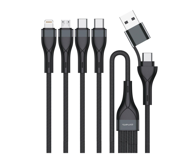 4smarts Kabel USB-C/USB-A 4w1 1.2m czarny - 1512655 - zdjęcie